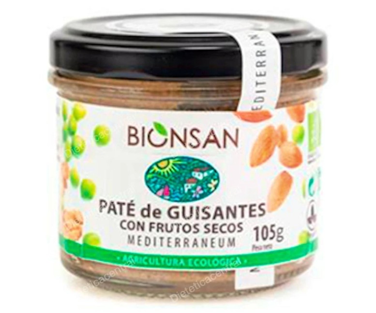 Pate de guisantes con frutos secos vegan 105 gr Bionsan
