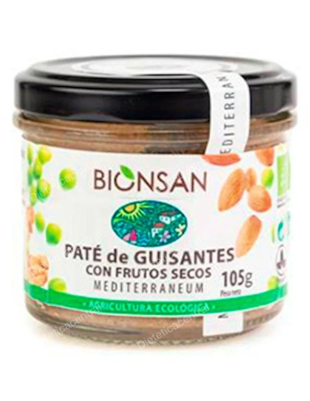 Pate de guisantes con frutos secos vegan 105 gr Bionsan