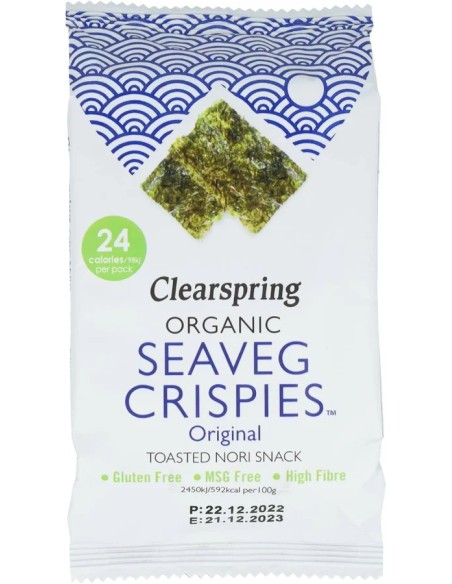 Alga nori tostada snack 4 gr Clearspring