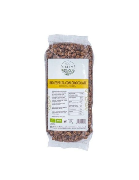 Bio espelta hinchada con chocolate bio 125 gr Eco Salim