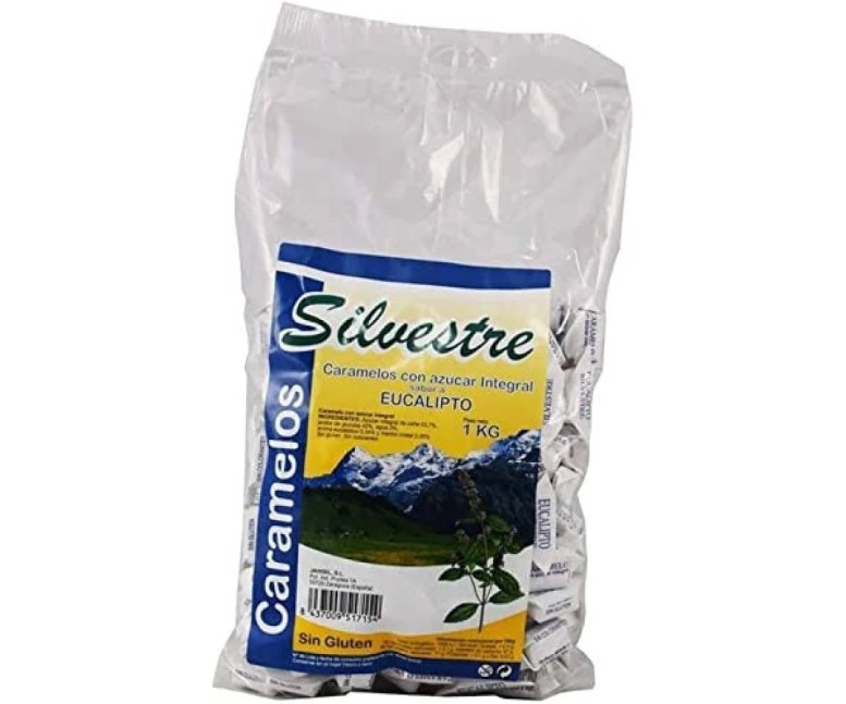 Caramelos de eucalipto azúcar de caña 1 kg Silvestre