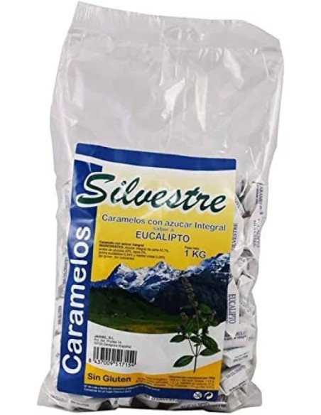 Caramelos de eucalipto azúcar de caña 1 kg Silvestre