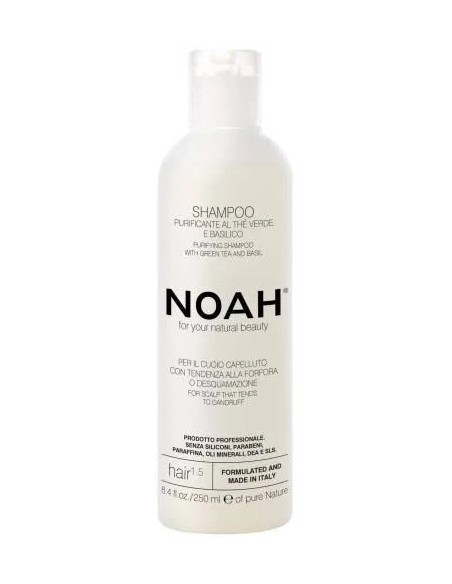Champú purificante con té verde y albahaca 250 ml Noah