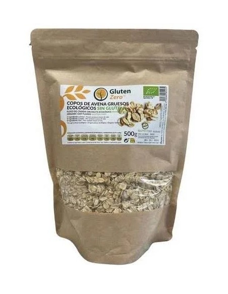 Copos de avena gruesos eco sg 500 gr Gluten Zero