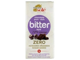 Chocolate negro 72% con açai y stevia