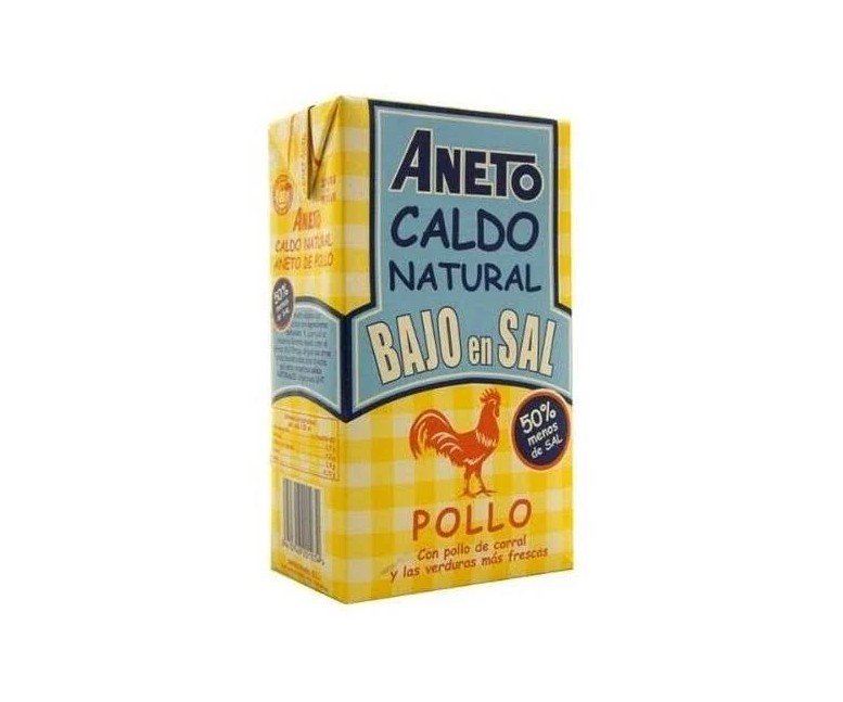 Caldo de pollo bajo en sal 1 l Aneto