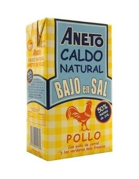 Caldo de pollo bajo en sal 1 l Aneto