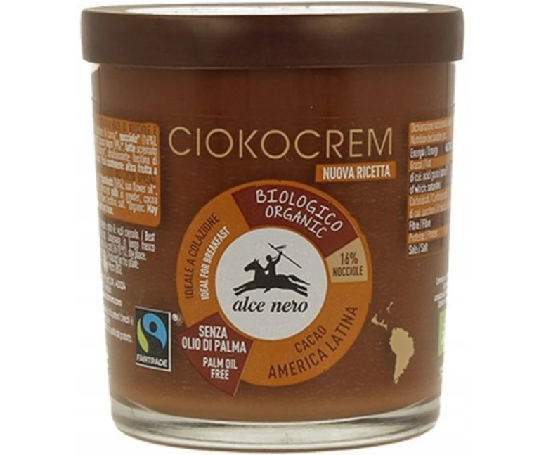Crema de chocolate con avellanas bio 180 gr Alce Nero