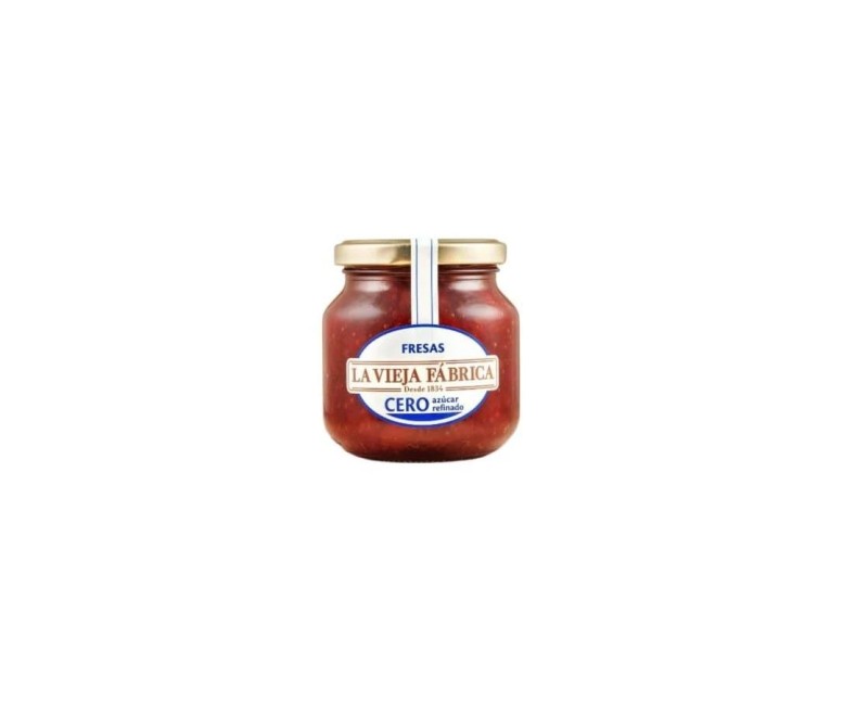 Mermelada de fresa cero azúcar refinado 280 gr La Vieja Fábrica