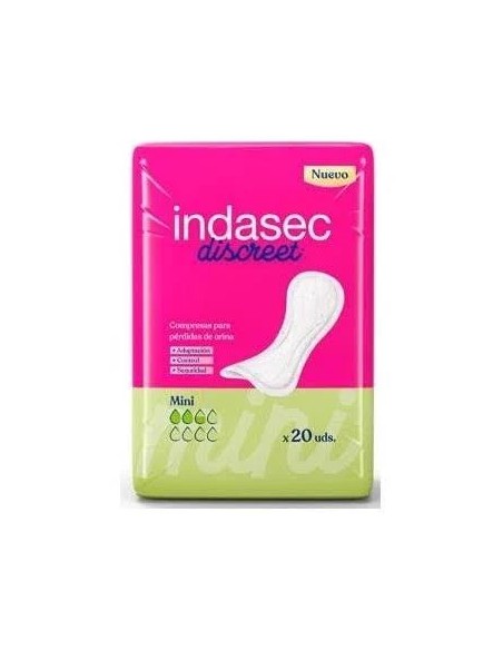 Compresa indasec discreet abso mini/leve 20 un - 80 ml Indasec