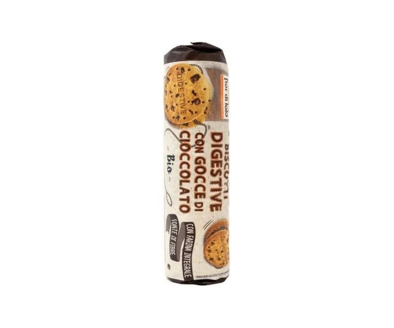 Galletas digestive con chips choco tubo bio 250 gr Fior di Loto