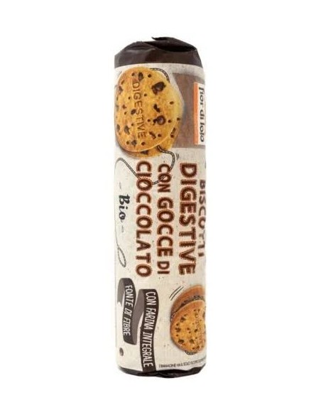 Galletas digestive con chips choco tubo bio 250 gr Fior di Loto