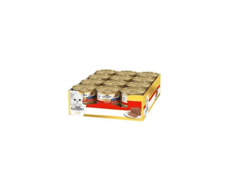 Purina veterinaria gourmet gold mousse buey caja 24 x 85 gr Purina veterinaria