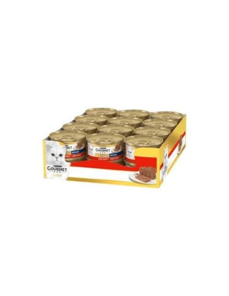 Purina veterinaria gourmet gold mousse buey caja 24 x 85 gr Purina veterinaria