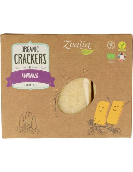 Crackers de garbanzos bio sg vegan 120 gr Zealia