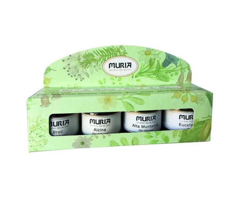 Miel de montaña encina eucalipto montaña brezo 4 ud - 50 gr Muria