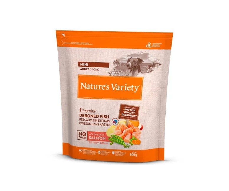 Aliment Nature's Variety Canine Adult Mini Salmon Vet 600 gr Nature’s Variety veterinaria