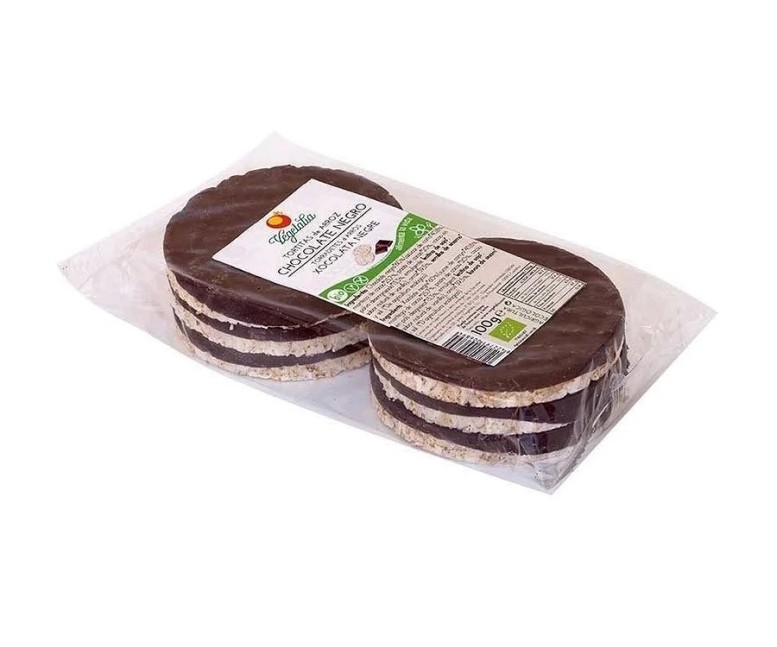 Tortitas de arroz con chocolate negro bio - Vegetalia 100 gr Vegetalia