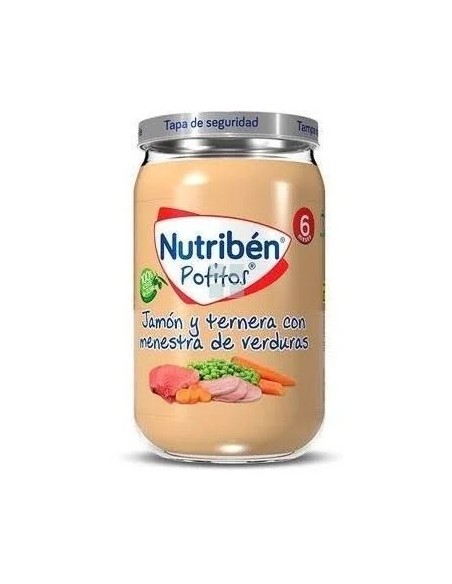 Nutribén puré-tarrito pollo ternera verduritas +6m 235 gr Nutriben