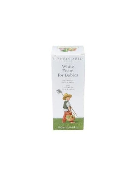 Gel espuma blanca niños cuerpo cabello 250 ml L'Erbolario