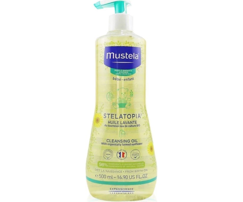 Stelatopia aceite baño-ducha bebé-niño 500 ml Mustela