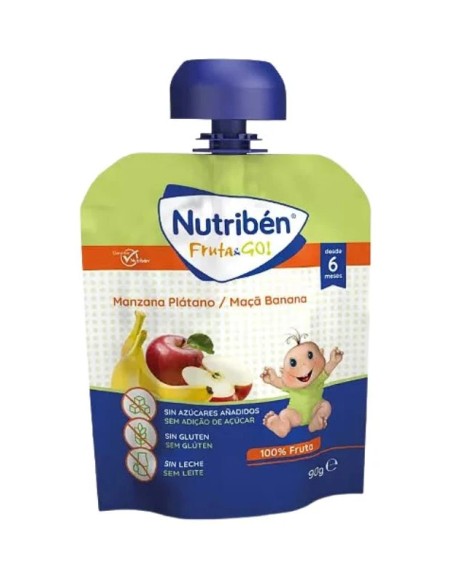 Nutribén fruta and go ¡manzana-plátano! 90 gr Nutriben