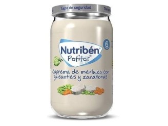 Nutribén puré-tarrito merluza-guisantes-zanahoria