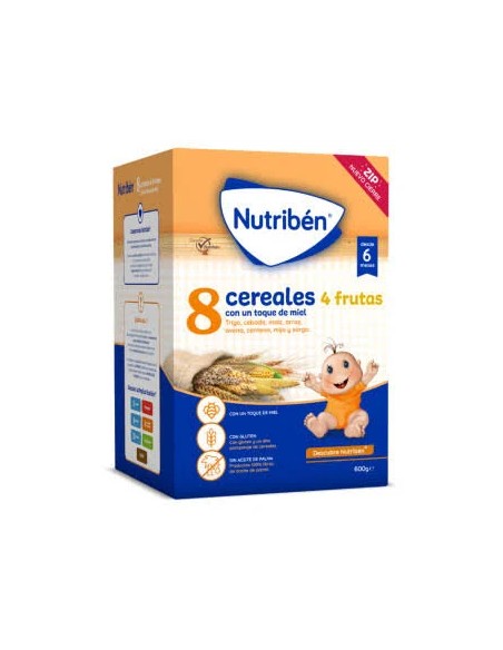 Nutriben 8 cereales miel 4 frutas 600 gr Nutriben