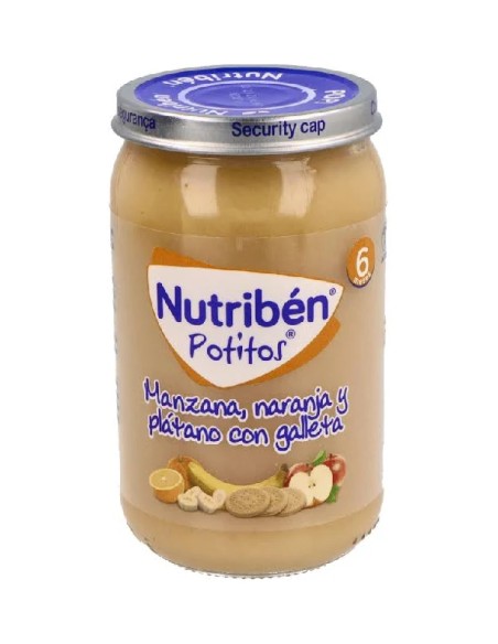 Nutribén puré-tarrito manz-naranja-plátano-galleta 235 gr Nutriben