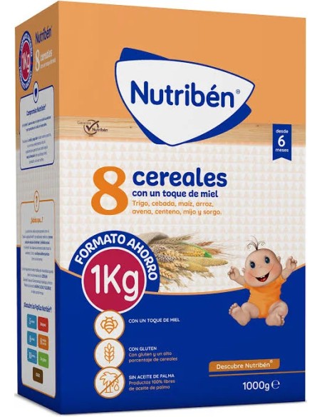 Nutribén 8 cereales miel 1000 gr Nutriben