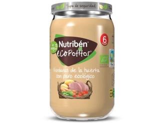 Nutriben eco puré-tarrito verduras huerta pavo +6m