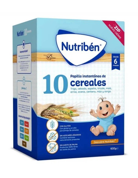 Nutriben papilla 10 cereales 600 gr Nutriben