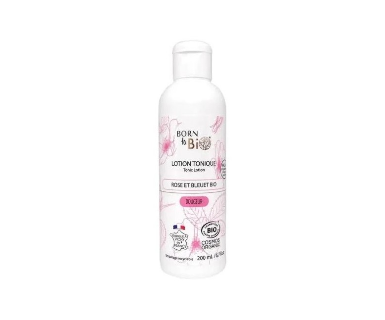 Loción tónica agua floral rosas y arándanos bio 200 ml Born