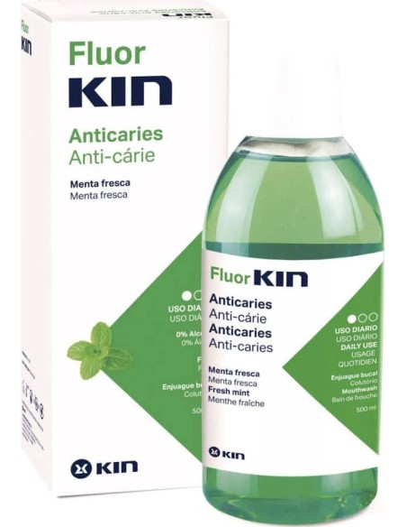 Fluor kin enjuague diario menta 500 ml Kin