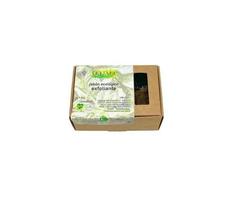 Jabón exfoliante carbón activado 80 gr Kijani