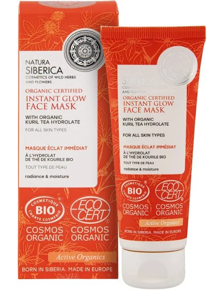 Mascarilla facial brillo inst todo tipo piel 75 ml Natura Siberica