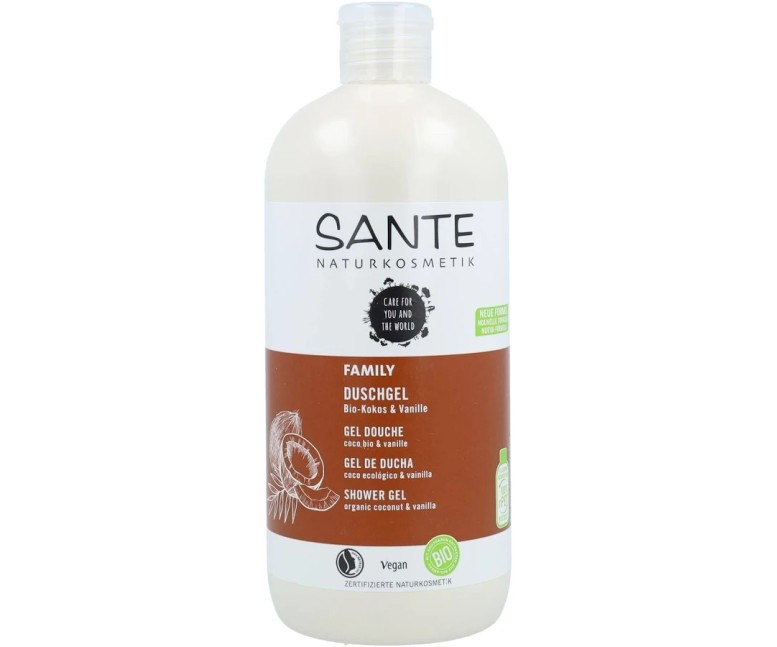 Gel de ducha coco-vainilla bio 500 ml Sante