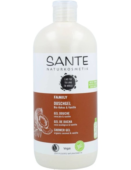 Gel de ducha coco-vainilla bio 500 ml Sante