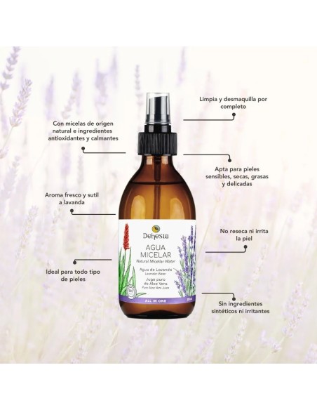 Agua micelar bio all in one lavanda-aloe 250 ml Esi