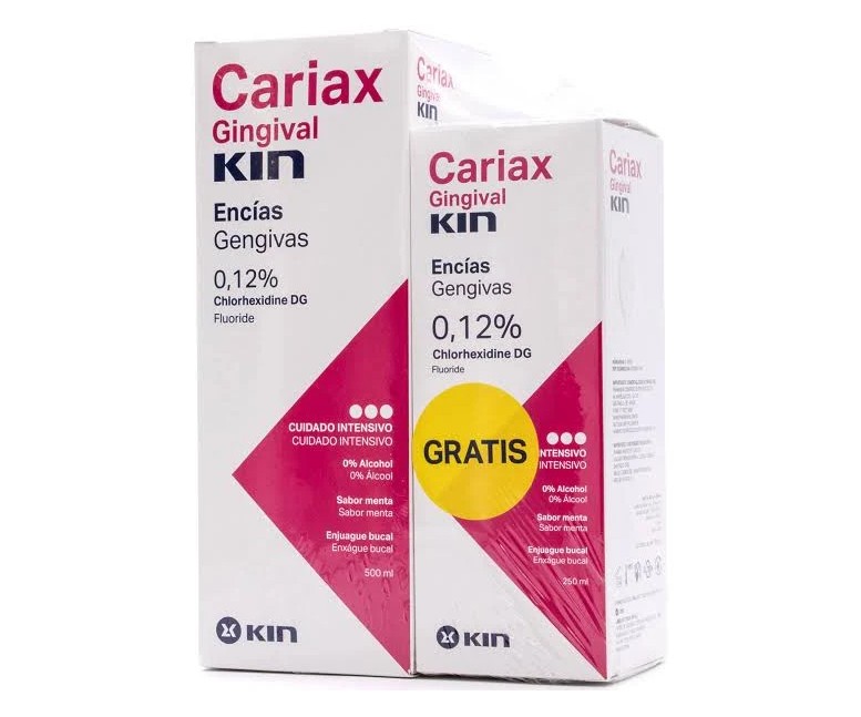 Caríax gingival encías pack colutorio 500 ml + 100 ml Kin