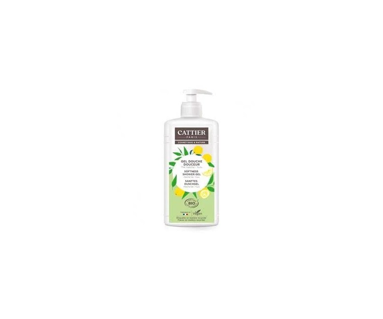 Gel de ducha suavizante te matcha-yuzu 887 ml Cattier