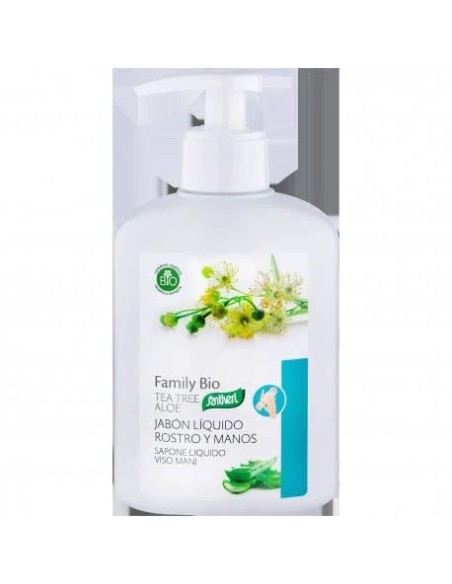 Jabón árbol del té rostro y manos 250 ml Santiveri