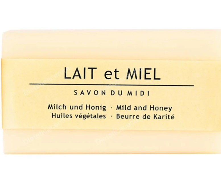Jabón en pastilla de leche y miel bio 100 gr Savon Du Midi
