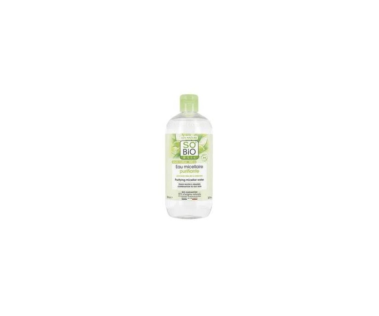 Agua micelar purificante zinc aloe vera lima bio 500 ml So Bio Etic