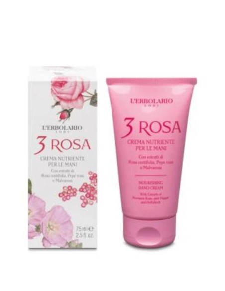 3 rosas crema manos nutrientes edición limitada 75 ml L'Erbolario