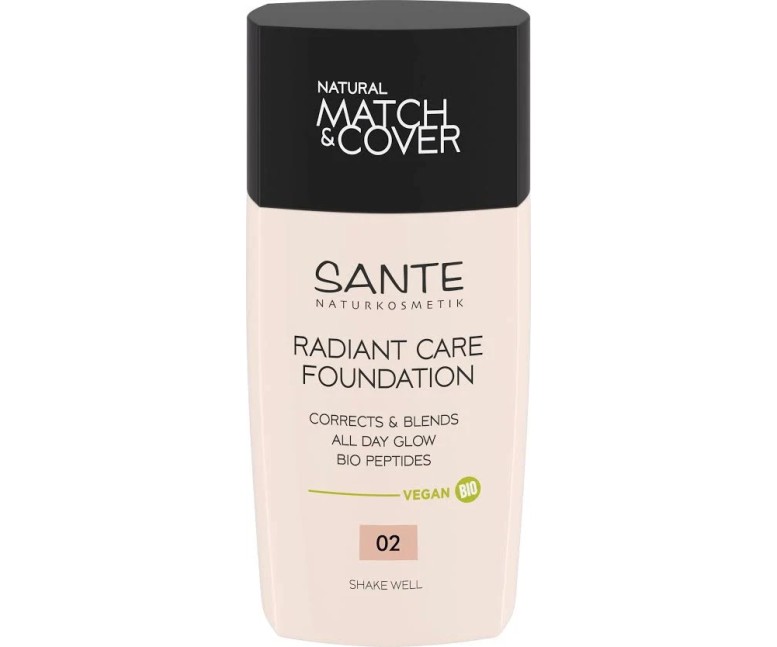 Maquillaje fluido radiant care 02 rose linen 30 ml Sante