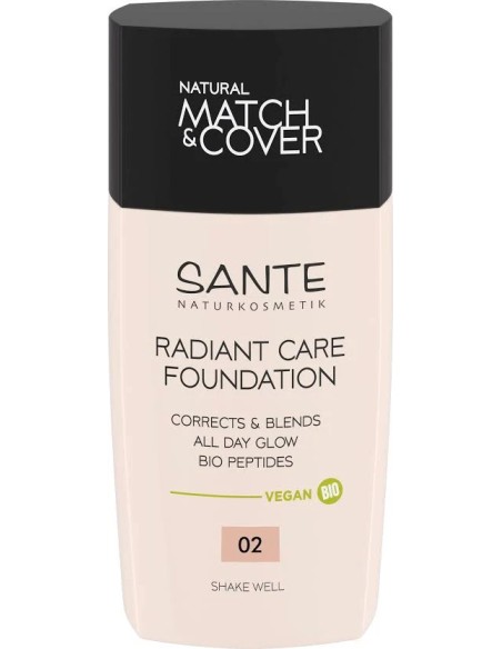 Maquillaje fluido radiant care 02 rose linen 30 ml Sante