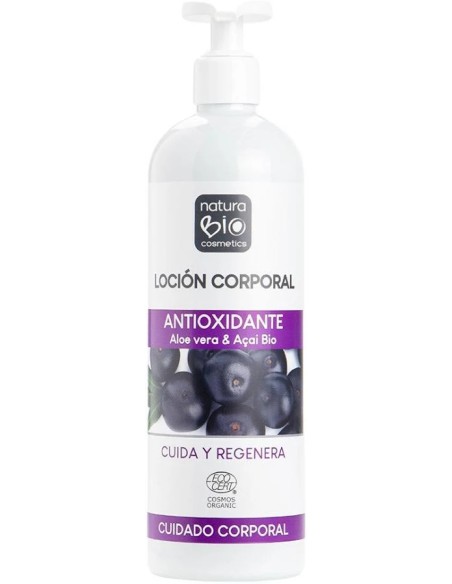 Loción corporal antioxidante aloe vera-acai bio 500 ml NaturaBIO Cosmetics