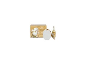 Iris blanco medallón cerámica perfumado