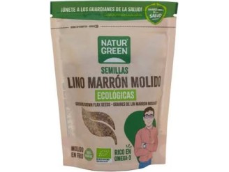 Semillas de lino marrón molido bio